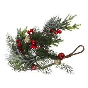 Swag a goccia di Natale: ghirlanda swag a goccia invernale decorazione porta anteriore - da appendere - Foto 1 di 12