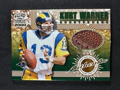 2000 Pacific Paramount KURT WARNER Game Used Football #9 Relic Game-Used RAMS - Image 1 of 2