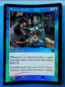 Rhystic Study 45/143 FOIL!! Prophecy VINTAGE Magic The Gathering 2000 - Picture 1 of 12