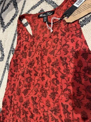 Nueva Camiseta sin Mangas Invierno Kate Seda Crepé Floral Alicia Talla XS Boho Hippie Foto 1 de 4