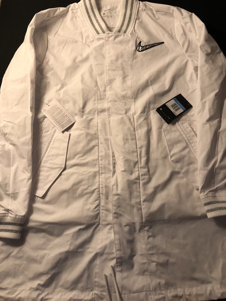 Men's Nike White San Francisco 49ers Super Bowl Liv Media Night Jacket Size XL