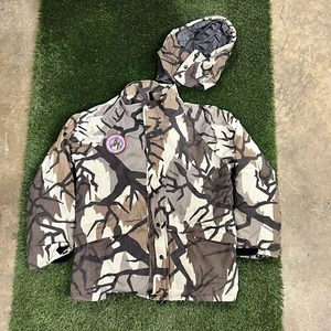 VTG LL BEAN Mens Large Predator Camo GORE TEX Rain Jacket L USA - Picture 1 of 10