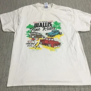 Auto Fest T Shirt Men's XL White Wallis Rides Car Hipster Racing Double Sided - Picture 1 of 10