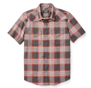 Camisa Filson Manga Corta A Presión Frontal Guía Negra/Gris/Roja A Cuadros Para Hombres XS ¡NUEVA! $88 - Imagen 1 de 4