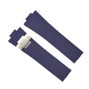 25MM/12MM SILICONE RUBBER WATCH BAND STRAP FOR ULYSSE NARDIN MARINE DIVER BLUE - Picture 1 of 5