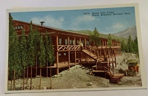 Postal vintage del Parque Nacional de las Montañas Rocosas, Grand Lake Lodge Colorado, sin usar - Imagen 1 de 8