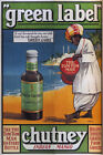 green label chutney country vintage ad poster UK 1925 20x30 TOP QUALITY rare