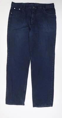 Duke Mens Blue Cotton Straight Jeans Size W38 L33 in Regular Zip - Long Leg, P - Image 1 of 4