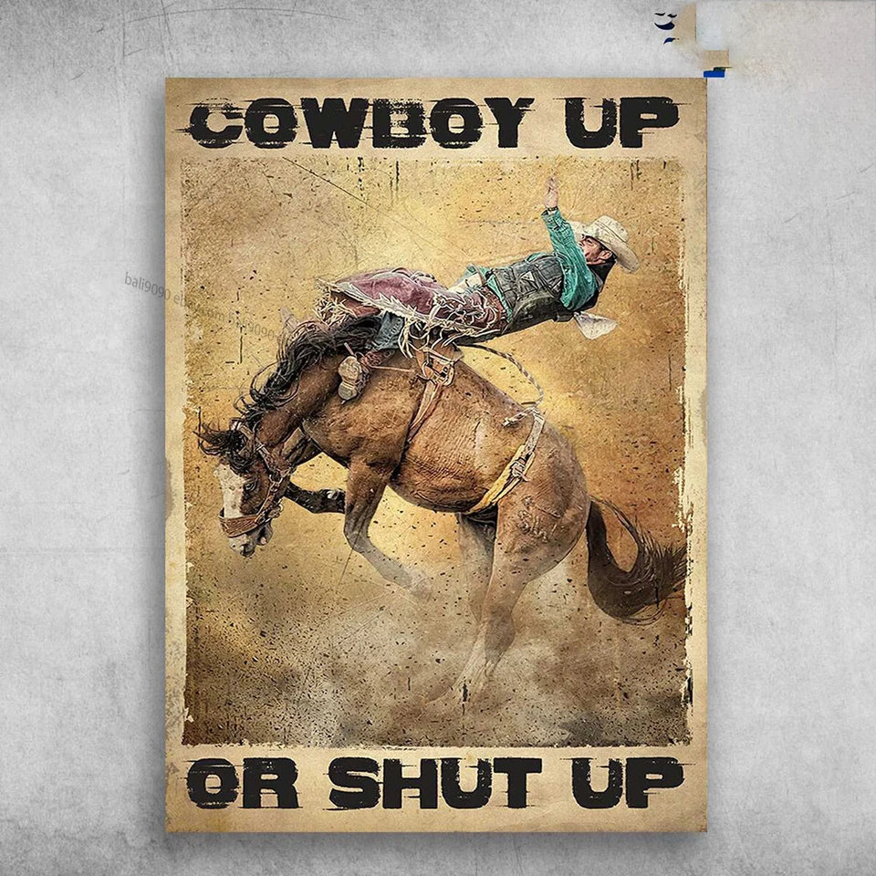 Póster de vaquero para montar a caballo - vaquero o cállate Foto 1 de 1