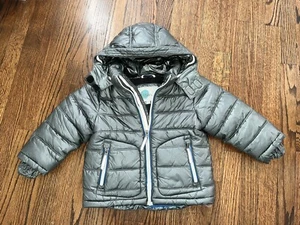 Boden Winter Heavy coat 3-4y 3-4 Year 3T 4T Boy Girl Parka Coat Good Gray Blue - Picture 1 of 5
