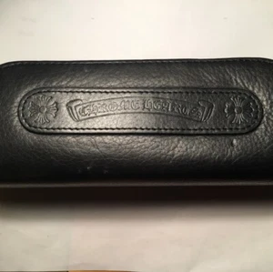 CHROME HEARTS LEATHER EYEGLASSES CASE BLACK - Picture 1 of 5
