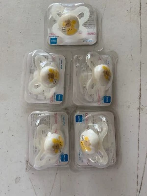 MAM 安抚奶嘴新生儿天然乳胶乳头不含双酚 A — 第 1/3 张图片