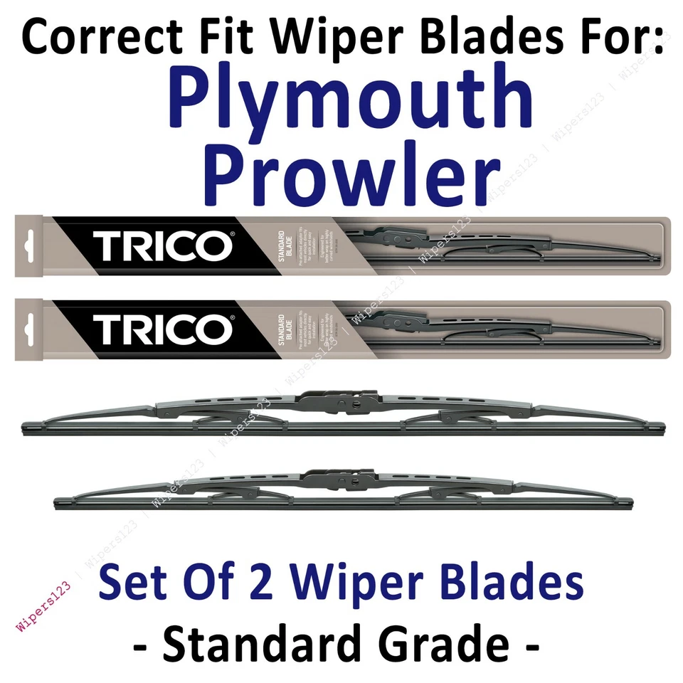 Lâminas de limpador pacote com 2 padrão - ajuste 1997-2001 Plymouth Prowler - 30170/190 - Imagem 1 de 1
