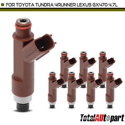 8x Inyector de combustible para Toyota 4Runner Sequoia Tundra Lexus GX470 2005-2009 V8 4,7 L Foto 1 de 4