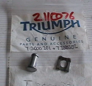 T3000301 T3000302 GENUINE TRIUMPH CLEVIS PIN & CLIP AMERICA BONNEVILLE T100 T120 - Picture 1 of 1