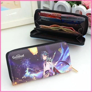 Cartera Larga Cospiay Preciosa Viento Anime Genshin Impacto Xiao Cartera Regalo Billetera - Imagen 1 de 1