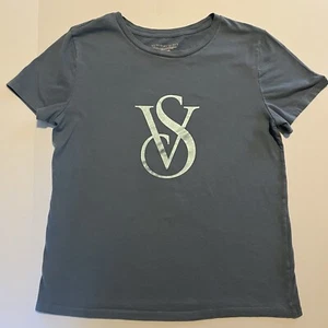 Victoria’s Secret Small Damen-Schlafshirt Satin VS-Logo gedeckt blau 100 % Baumwolle - Bild 1 von 11