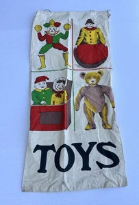 Bolsa de almacenamiento de juguetes vintage años 40 rara 15x30 - Imagen 1 de 2