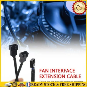 CPU PC Case Fan 4 Pin Extension Y Splitter Cable 4 Pin to 3/4 Pin (Black) ^FR - Afbeelding 1 van 9