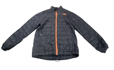 North Face Boys Thermoball Quilted Jacket Gray Packable Lightweight Sz XS (6) - Image 1 of 4