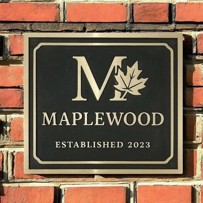 Cast Brass custom door signs & plaques - Custom language plaques - Custom name - Image 1 of 4