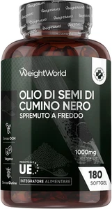 Olio Di Cumino Nero Vegano, 1000Mg, 180 Cumino Nero Capsule Molli (Per 6 Mesi), - Foto 1 di 12