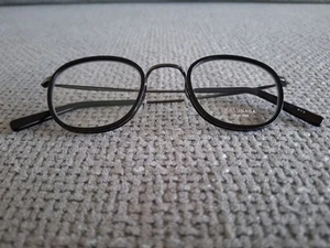 Masunaga Titanium Oval Eyeglasses Model GMS 824 Gunmetal Black 47-23 - Picture 1 of 6