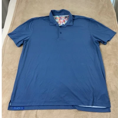 Camisa Robert Graham Cuello Calavera Para Hombre Talla 3XL Manga Corta Azul Elastizada Foto 1 de 4