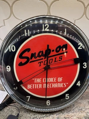 2015 Snap-On Tools Vintage 15" Clock SSX16P103KO Round Bubble Glass NOS - Image 1 of 4