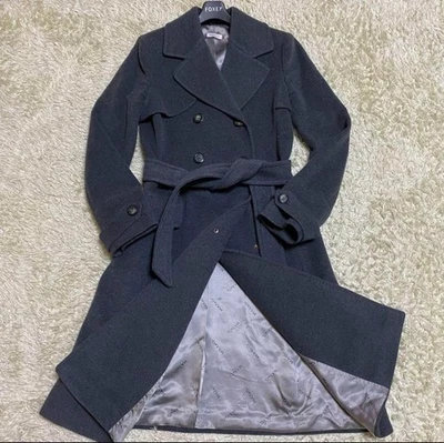 Max Mara Chesterfield Coat Collar/Belt Angora Size:42/US:8 From JP 129323K Auth - Image 1 of 4