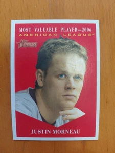 JUSTIN MORNEAU 2010 TOPPS HERITAGE MVP HIGH NUMBER SP #475 TWINS - Picture 1 of 2