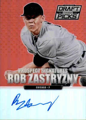 2013 Panini Perennial Draft Signatures Red Prizms #54 Rob Zastryzny Auto /100 - Image 1 of 2