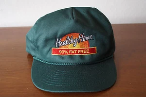 Healthy Home 99% Fat Free Green Embroidered Snap Back Trucker Hat - Picture 1 of 6