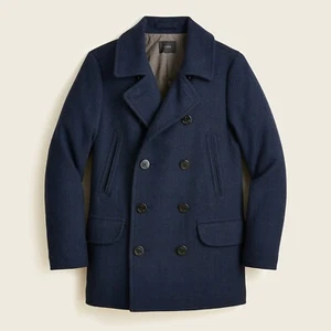 NWT J.Crew Dock Peacoat Size XS Navy Herringbone w/Primaloft - Picture 1 of 10