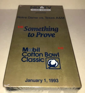 Notre Dame VS Texas A&M vintage VHS video cassette tape Mobil Cotton Bowl 1993 - Imagen 1 de 6