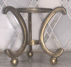 Vintage Clean Lines & Curves Brass Stand Display Holder 3.5”T 2.25”diameter Rnd