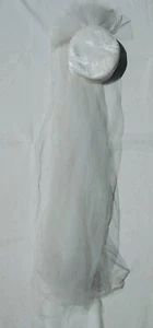 Bridal Veil White Round Cap Vintage - Picture 1 of 2