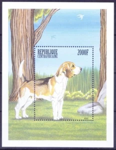 Central African Republic 1999 MNH MS, Beagle Family dogs, pets - Picture 1 of 1