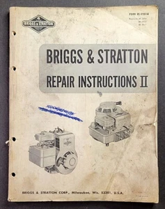 Vintage Briggs & Stratton Gasoline Engine Repair Instructions II MS 4750-54 - Picture 1 of 6