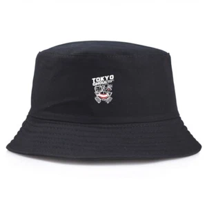 Men Women Bucket Hat Anime Tokyo Ghoul Skull Beanie Camping Cap Fishing Sun Hats - Picture 1 of 6