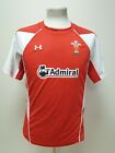 P74 BOYS UNDER ARMOUR RED WHITE WRU RUGBY SPORTS T-SHIRT UK YXL 15-16 YEARS 
