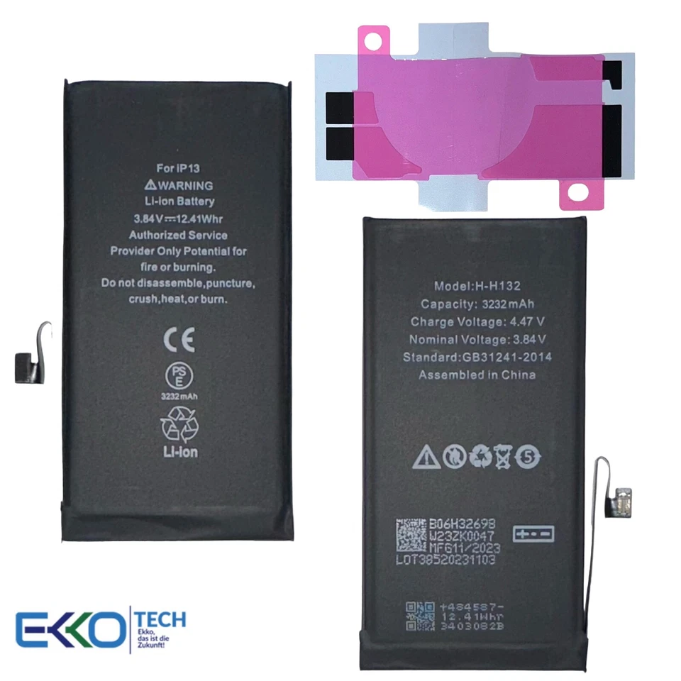 EKKOTECH ✅ Für Original Apple iPhone 13 Akku Batterie 3232 mAh Battery 0 Ladezyklen NEU✅