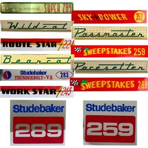 Studebaker Valve Cover Decals | Eight Cylinder Engines