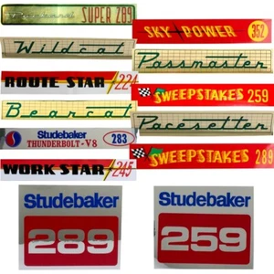 Studebaker Valve Cover Decals | Eight Cylinder Engines - Picture 1 of 14