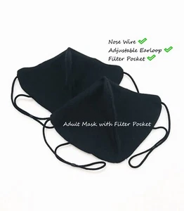 Juego de 3 - Mascarilla para Adultos con Bolsillo de Filtro (1 Filtro Gratis Incluido) - Imagen 1 de 4