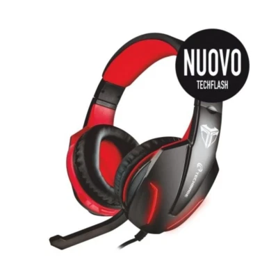 Cuffie Gaming Multimediali con microfono Rosse - Immagine 1 di 4