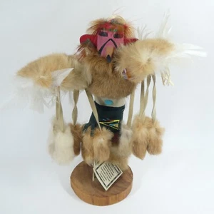 Redtail Hawk Kachina Doll 10" Tall Navajo Handmade Fur NWT - Picture 1 of 14