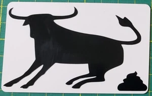 BULLSHIT CARD ~ WITH OR WITHOUT HOLE PUNCH ~ VINYL GRAPHIC IMAGE - Picture 1 of 2