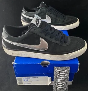 VTG 2009 NIKE SB ZOOM BRUIN SUPREME BLACK SILVER RAIDERS BLAZER DUNK RARE SZ 9.5 - Picture 1 of 9