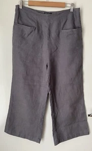 Gianna Molinaro Wide Leg Linen Pants Sz L - Picture 1 of 3